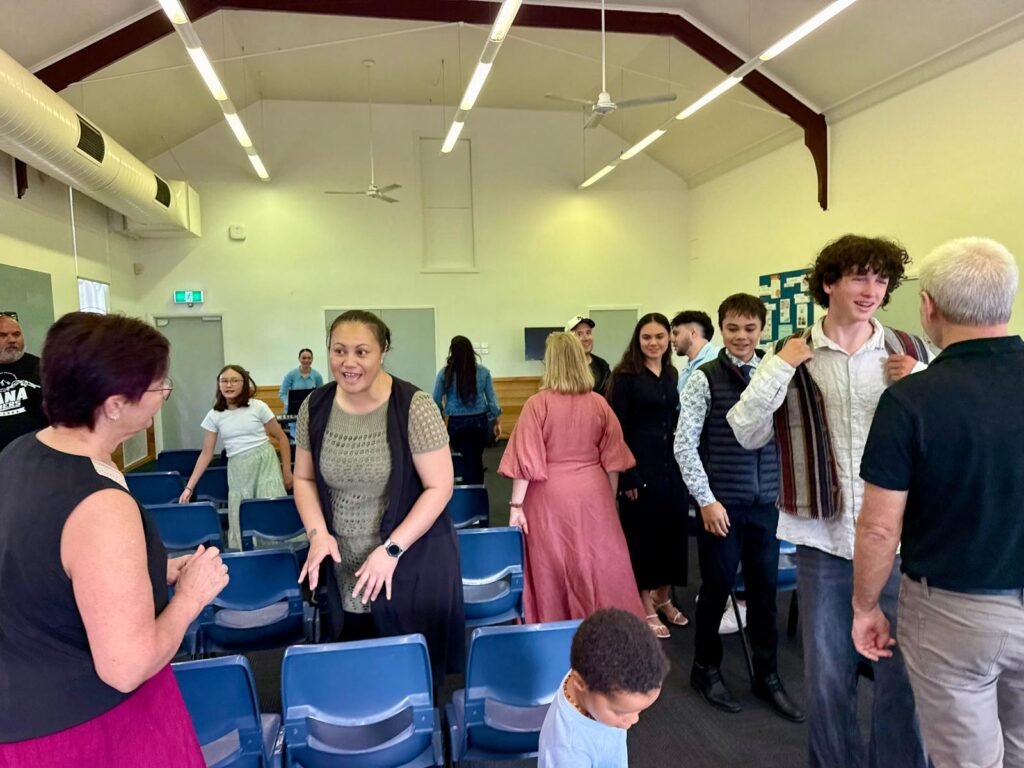 "Congregation gathered for Sunday worship service at Kinsman Church Geelong West"